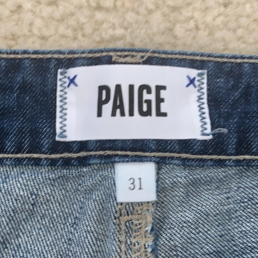 NWT: Paige Daryn Cut Off Izzy Destructed Denim Jean Short, Size 31 - Picture 2 of 8